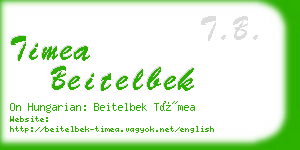 timea beitelbek business card